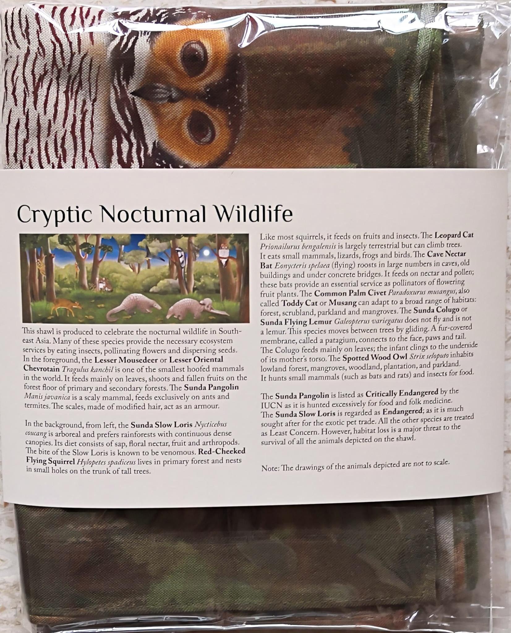 Nocturnal Wildlife Shawl — packaging